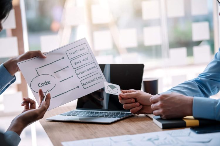 group of creative designers in mobile application development